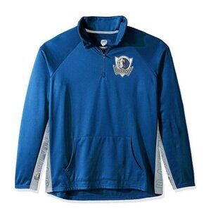 NBA Dallas Mavericks Hands High Womens 2XL MVP Quarter Zip Pullover Blue